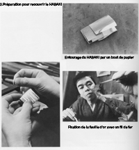 feuille d'or sur habaki